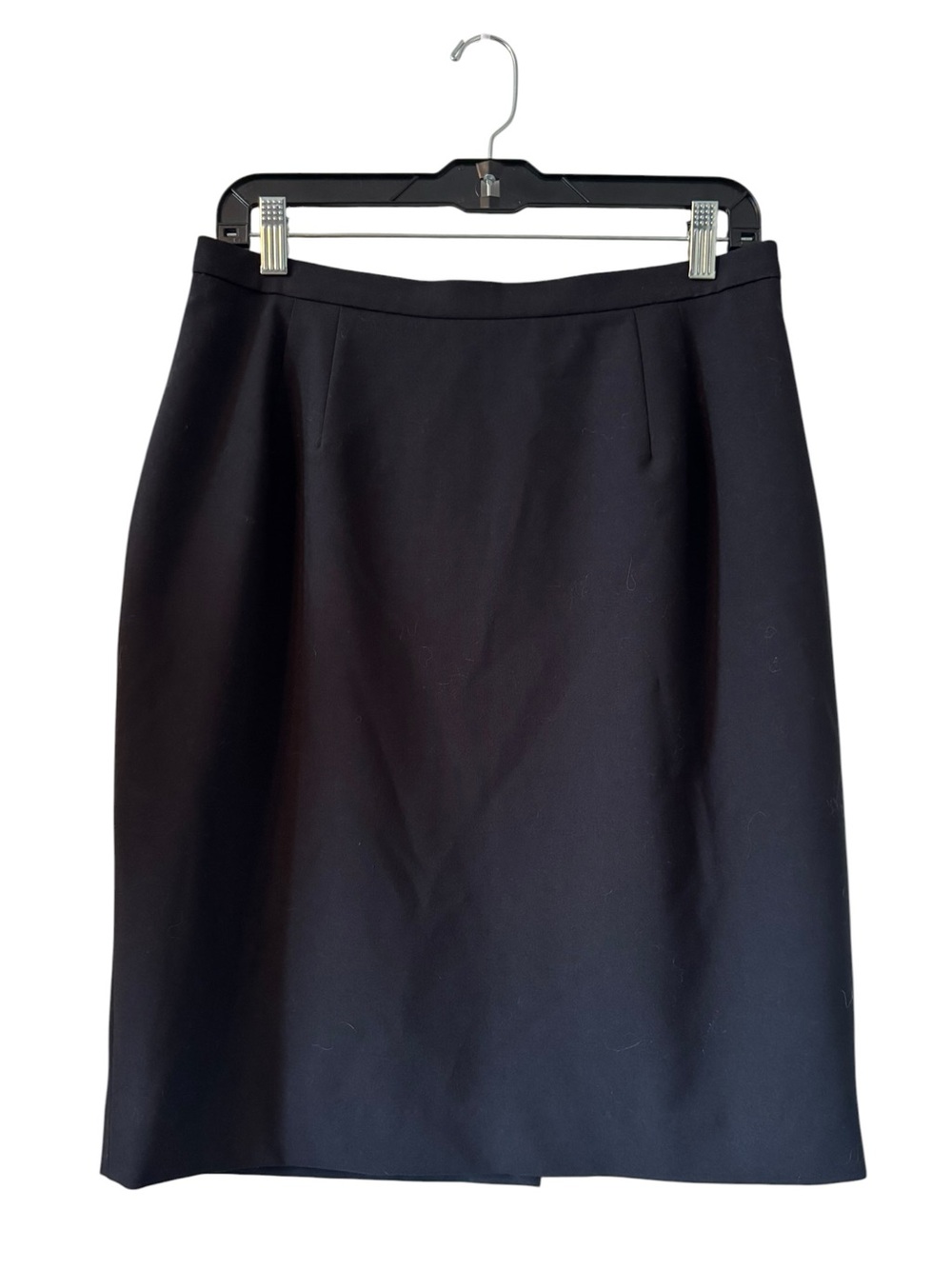 Bloomingdale’s Sutton Studio Classic Black Linen Pencil Skirt 12